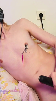 Fucking Spanking and Nipple Clamps on Cam