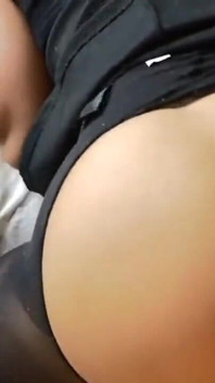 The Bitch Tore Her Tights to Sit on a Dick, Hot Homemade Porn, in a Skirt