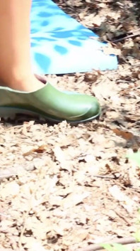 Skinny Teen Walking Naked Trough the Forest