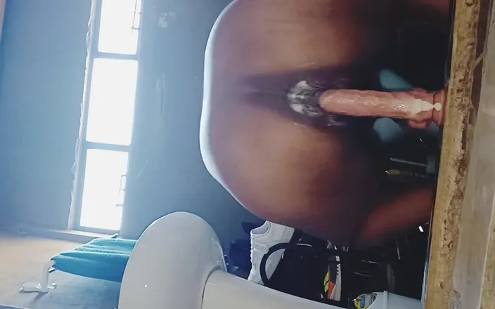 Assbooy: Big Black Booty Fucking Dildo and Creaming