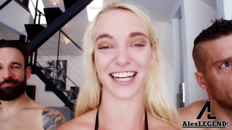 Alex Legend: Sexy Teen Gets Stuffed by Two Huge Cocks!