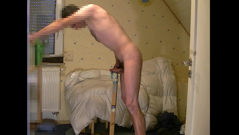 Mark Hannes: Masturbación casera con vibrador Fleshlight