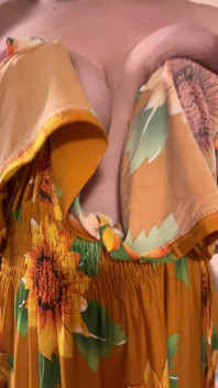 Sunflower Dress Slowly Releases MILF Titties