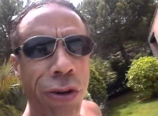 3some Bangers: Outdoors threesome action with a young bitch