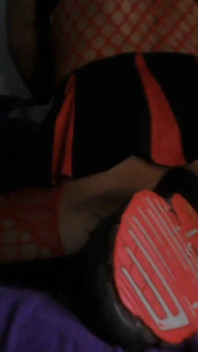 Black Red Cheerleader Outfit, BBC to Ride to Orgasm