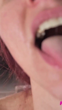 MILF Opened Mouth with Cumshot in It, She Says She Loves It and Swallow It