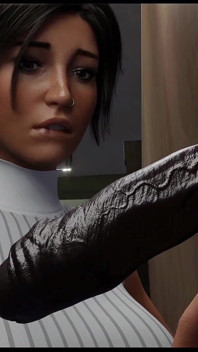Croft Adventures Spiel Hentai-Spielparodie Folge 5 Lara findet ein Gloryhole mit einem großen schwarzen Schwanz!