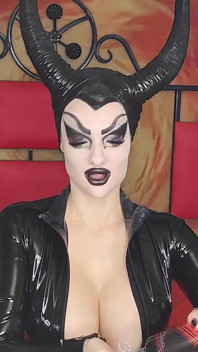 Satanic Black Latex Witch Summons Satan