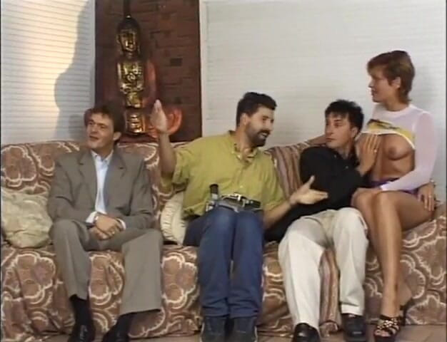 Vintage megastore: Classis oldschool anal foursome.