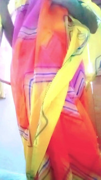 Indian Gay Crossdresser in Rainbow Saree Making Pride for Lgbt XXX