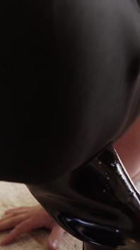 Worship My Glossy Black Rubber Wellington Boots