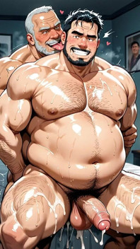 Lelaki hunk kongkek gay dengan pancutan mani