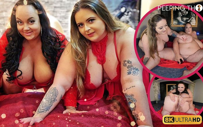 PeepingThom: BBW Ogromne JOI - JJ Jewel i Bella Binks