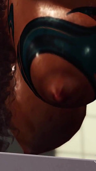 A sexy busty ebony gets fucked hard by a big black cock. Jessica 5000 in action