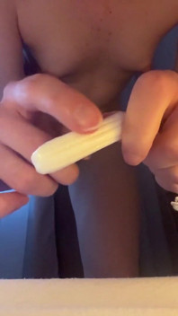 Tampon Insertion Close up - Russian Girl Stuffs Her Pussy with Dirty Talk