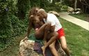 Vintage megastore: Horny black lifeguard couple fuck outdoor quickly
