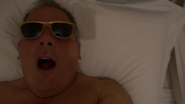 George Rex Solo: POV Nude Jerk off in Bed Wearing Sunglasses and Yawning