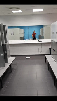 At the gym locker room