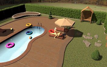 Hot Blonde Rides Dick Next to the Pool. Fucking in POV.