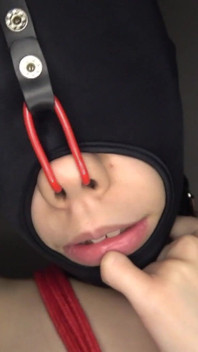 Amateur Masked Model, Trained, Confined, and Filled with Cum