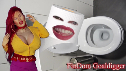FinDom Goaldigger: Transformation into Toilet Paper