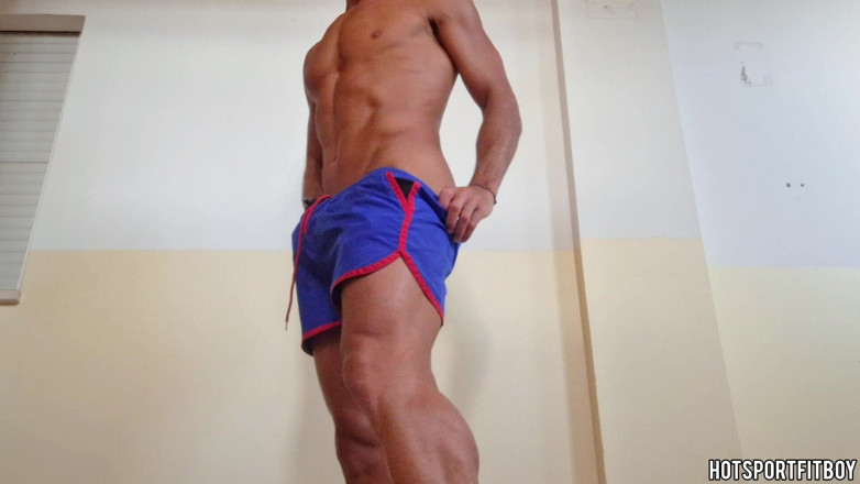 Hotsportfitboy: Hotsportfitboy Risky Hallway Jerk-off Big Hard Cock Explodes in Building...