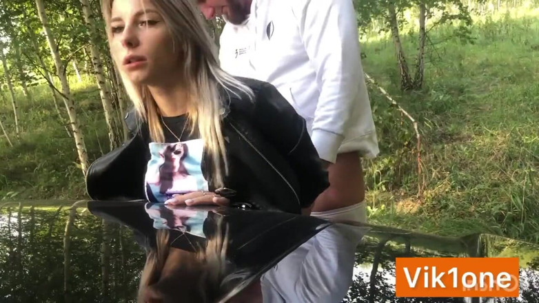 Vik1one: Cool Fuck in the Woods with Hot Blonde Cum in...