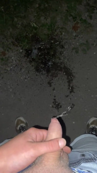 Teen Boy Pissing Outdoor