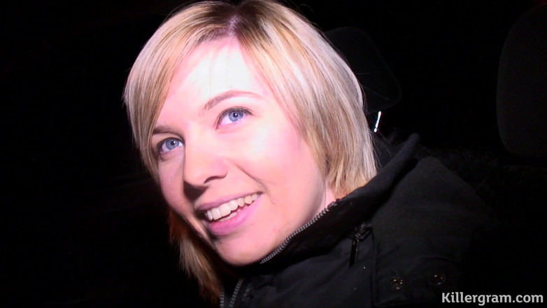 Killergram: Filthy Young Blonde British Slut Warms up Cocks on a...