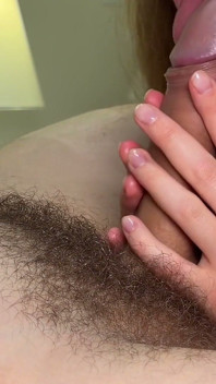 Eva Vox Pleases a Hairy Cock with Her Mouth