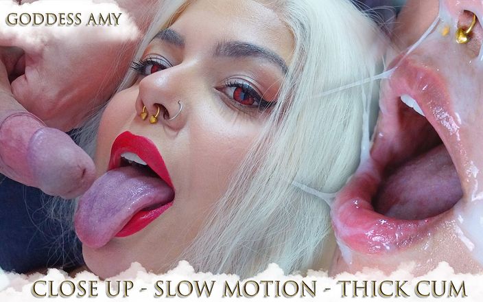 Goddess Amy: Close-up: Goddess Amy Slow Down Time Sucking an Alpha Cock