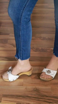 Wooden Sandals on Wood - Klik sengit, Asmr Steps dalam seluar jeans