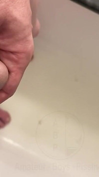 Amateur Boy Pissing, with Close-up and Good Quality Slow Motion of the Load of Pee Coming Out of the Pee-hole (urethra)
