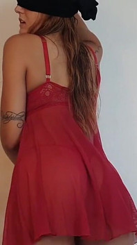 My lovely blindfold striptease