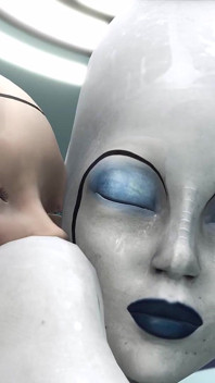Sexo quente! Sci-fi androide fode duro um alienígena na sala de cirurgia na estação espacial