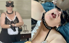 Big juicy ass booty clapper & jamdown: 大屁股大奶子热辣的金发熟女ssbbw女仆在湿润多汁的阴户中被黑人性交，射在嘴里