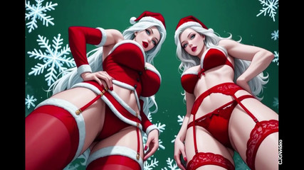 Hot girl dancing: Moș Crăciun sexy în poziție sfw versiune (ai animație)