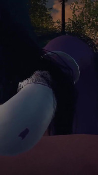 Night Elf Princess Give You a Blowjob in the Garden POV 3D Porn