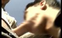 Gay cum bucket: Porno gay sur l’autoroute.