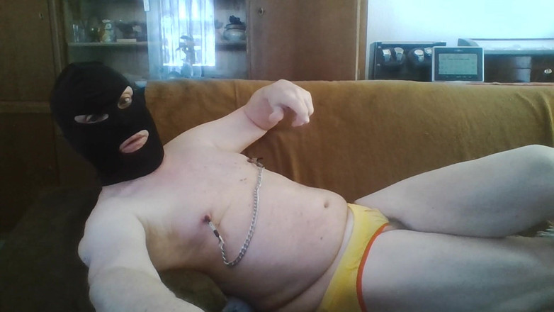 Andi Geil: Andreas Masturbates in Jockstrap and 3 Pinhole Mask
