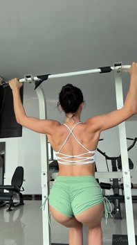 Muscle Back, Short Shorts, Gym Workout