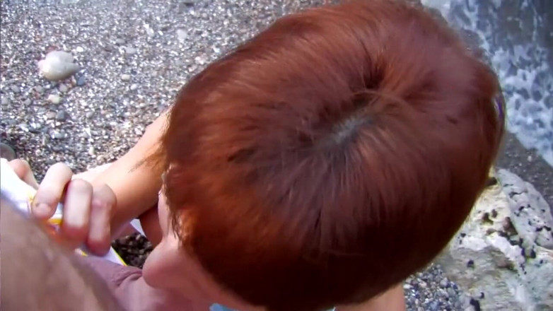 Italian hot scout and friends: Beautiful redhead fuck anally in the open
