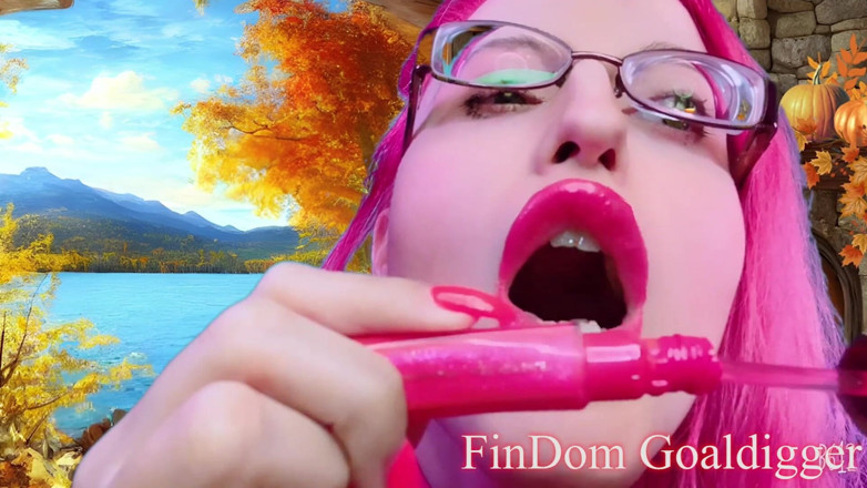 FinDom Goaldigger: Trasformazione del lipgloss rosa