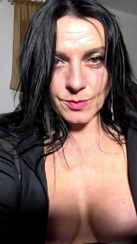 Velvet Tracksuit Tease - Smoking, Big Tits & Black Thong Flash