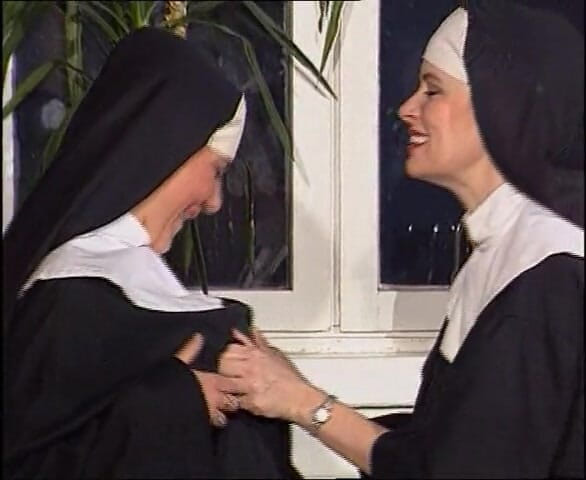 Vintage megastore: Secret Vices of Lustful Nuns Palpating and Caressing Oiled Tits...