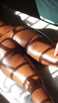 Ebony MILF Flower Goes for a Special Massage with Older Man