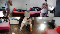 Amateur_MS: Amatérská manželka saje zmrzlinu, Latinskoamerická chlupatá kundička, Velký zadek, Velké...
