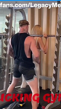 Outdoor Gym Fuck Exciting Public Fuck with Stunning Blonde Asian Shemale Fucks with Her Gym Trainer