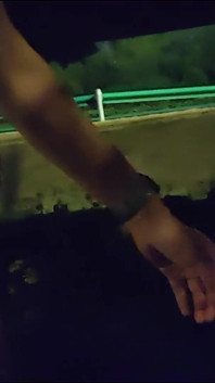 Masturbating Naked on the Side of the Freeway at Night
