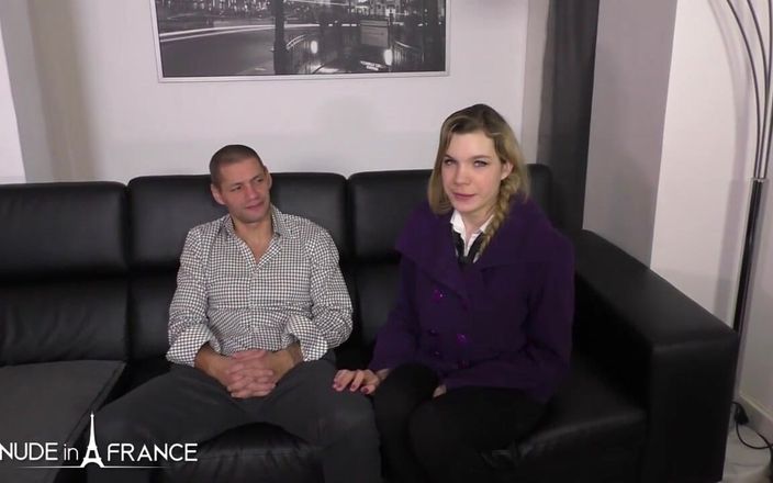 Nude in France: 漂亮的 18 岁大学少女大学后被硬鸡奸和面部化